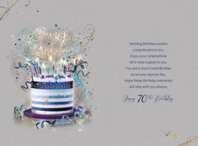 Load image into Gallery viewer, Brother 70th Birthday Card