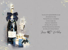 Load image into Gallery viewer, Brother in Law 40th Birthday Card