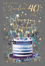 Load image into Gallery viewer, Grandson 40th Birthday Card