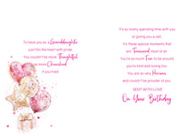 Load image into Gallery viewer, Granddaughter Birthday Card- Large Card
