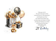 Load image into Gallery viewer, Son 21st Birthday Card