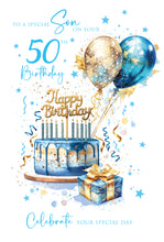 Load image into Gallery viewer, Son 50th Birthday Card