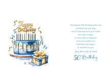 Load image into Gallery viewer, Son 50th Birthday Card