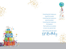 Load image into Gallery viewer, Son 13th Birthday Card