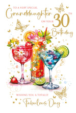 Load image into Gallery viewer, Granddaughter 30th Birthday Card
