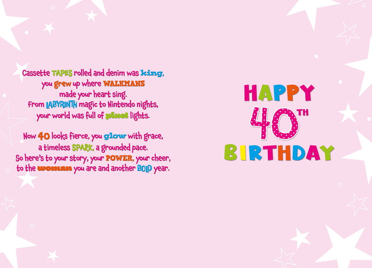 40th Birthday Cards - Cherry Orchard Online