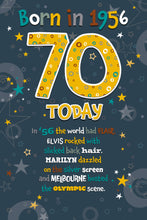 Load image into Gallery viewer, 70th Male 1956