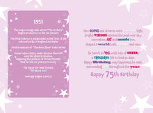 Load image into Gallery viewer, 75th Female 1951