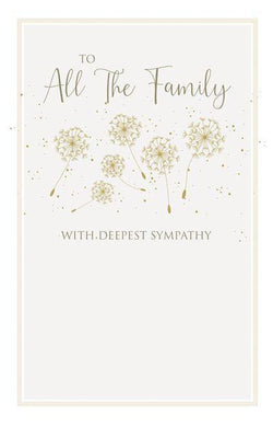 To all the Family - Sympathy Card