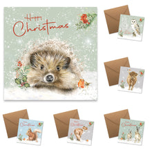 Load image into Gallery viewer, Multi Pack of Wildlife Christmas Cards
