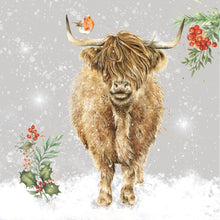Load image into Gallery viewer, Christmas Card - Highland Cow
