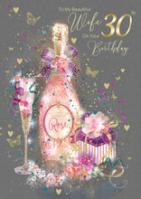 Load image into Gallery viewer, Wife 30th Birthday Card

