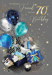 Friend 70th Birthday Card