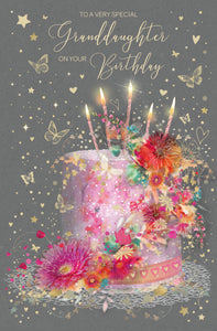 Granddaughter Birthday Luxury Large Card