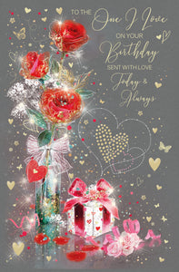 One I Love Birthday Luxury Large Card