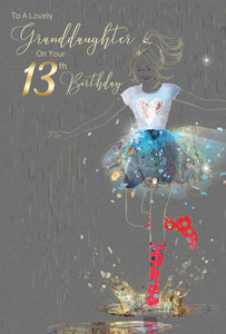 Granddaughter 13th Birthday Card