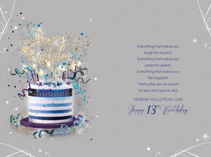 Son 13th Birthday Card