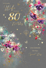 Load image into Gallery viewer, Wife 80th Birthday Card
