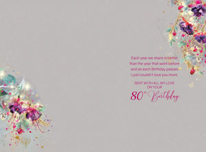 Wife 80th Birthday Card