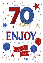 Load image into Gallery viewer, 70th Birthday Card
