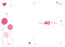 Load image into Gallery viewer, 40th Birthday Card
