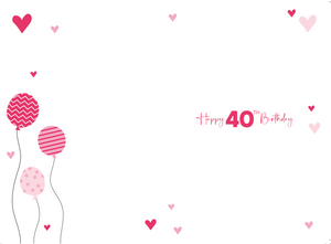 40th Birthday Card