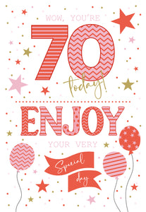 70th Birthday Card