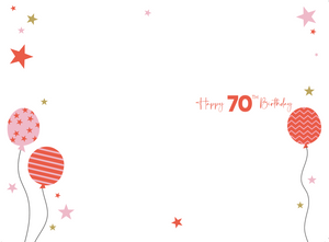 70th Birthday Card