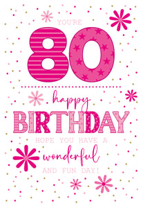 80th Birthday Card