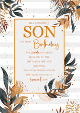 Load image into Gallery viewer, Son Birthday Card
