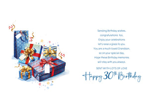 Grandson 30th Birthday Card