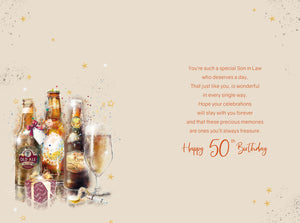 Son in Law 50th Birthday Card