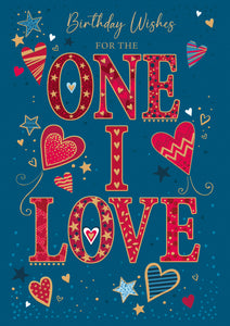 One I Love Birthday Card