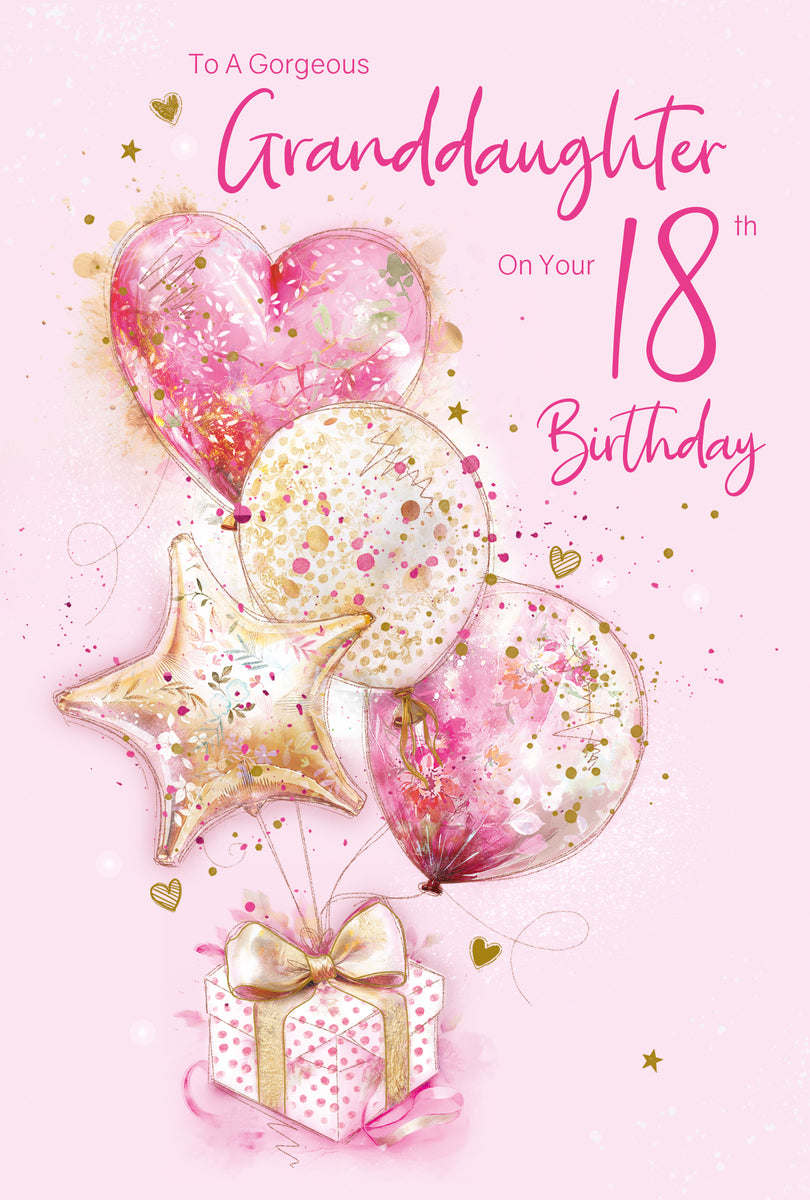 Granddaughter 18th Birthday Card - Greeting Cards Cherry Orchard Online