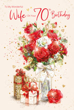 Load image into Gallery viewer, Wife 70th Birthday Card
