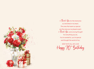Wife 70th Birthday Card