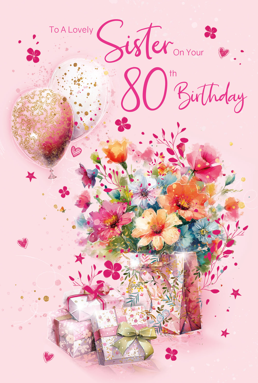 Sister 80th Birthday Card