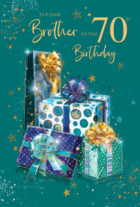 Brother 70th Birthday Card