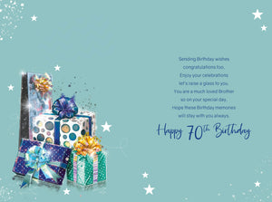 Brother 70th Birthday Card