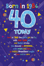 Load image into Gallery viewer, 40th Male 1986
