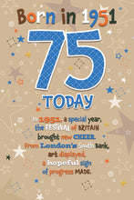 Load image into Gallery viewer, 75th Male 1951
