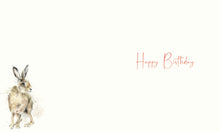 Load image into Gallery viewer, Happy Birthday Card - Brown Hare

