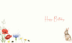 Happy Birthday Card - Wildflower Meadow