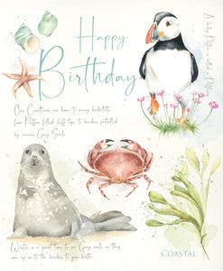 Happy Birthday Card - Coastal
