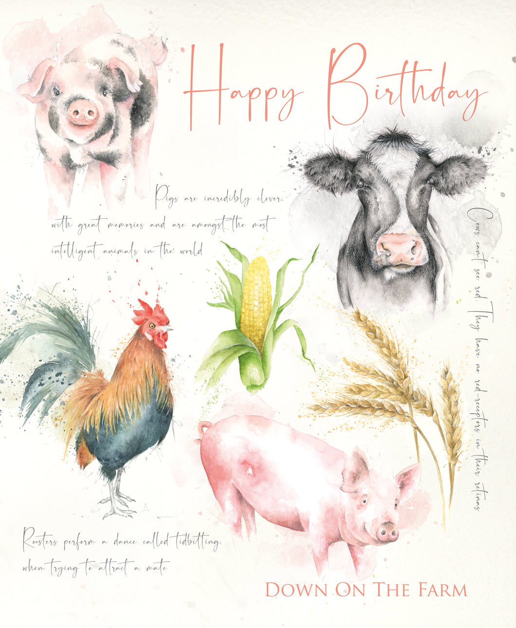Happy Birthday Card - Down on the Farm