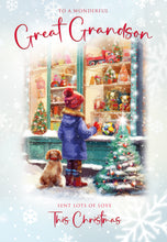 Load image into Gallery viewer, Great Grandson Christmas Card

