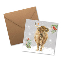 Load image into Gallery viewer, Christmas Card - Highland Cow
