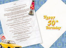 Load image into Gallery viewer, 50th Birthday male - Born in 1974
