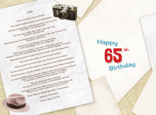 Load image into Gallery viewer, 65th Birthday male - Born in 1959

