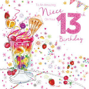 Niece 13 Years Old Birthday Card